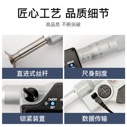 Northwest Qingliang electronic digital display gear public normal micrometer Qinghai measuring tool disc head butterfly outer diameter micrometer 290-21-450/range 0-25mm