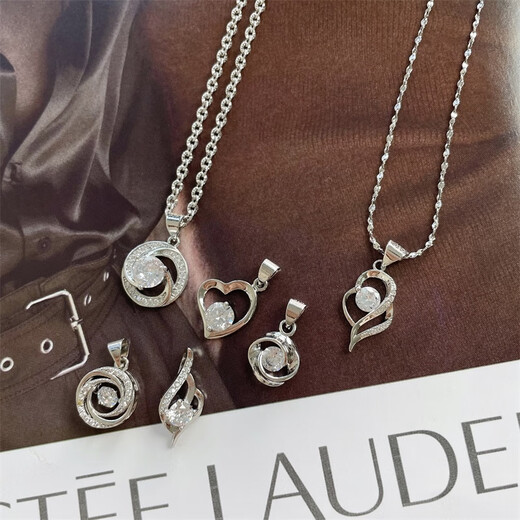 Out of the old Phoenix Gold Store quality pt950 platinum single pendant Pt950 platinum colorfast moissanite diamond 18 small waist