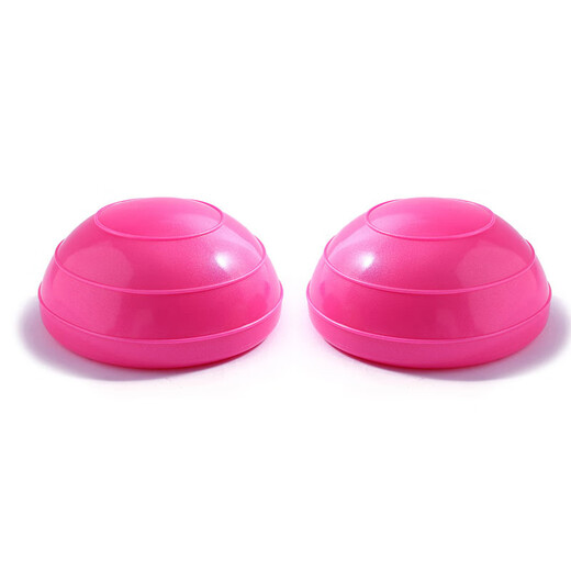 Chaosihui Xiaobosu Fan You Semi-circular Balance Ball Yoga Ball Fitness Ball Pilates Foot-Stepping Half-Garden Ball Equipment Training Ball Pink-Xiaobosu 2-Pack Inflator