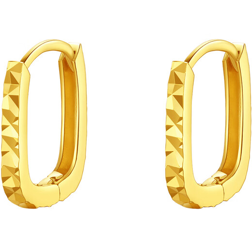 Saturday Fu 18K gold earrings fashion geometric color gold earrings earrings ear studs birthday gift for women C0914033 pair