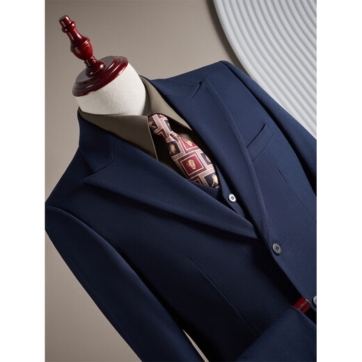 Angel Bird Haute Couture Wool Suit Suit Men's Wedding Dress High-End Business Professional Slim Formal Groom's Suit Black (Single Suit) M