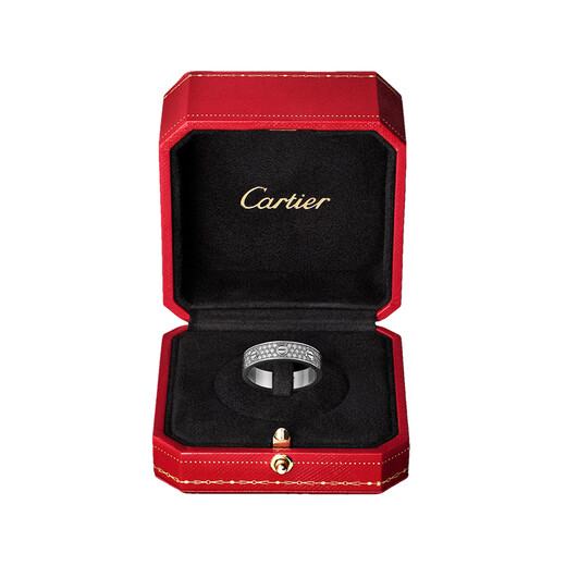 Cartier men's and women's rings LOVE series white gold star-studded diamond narrow wedding ring 2024 new ring white gold 44
