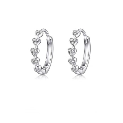 Core luxury sterling silver 999 pure silver earrings for women high-end ear piercing earrings for women plain hoop love earrings for women ear buckles 2025 new 999 pure silver earrings single