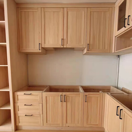 Shenyi cypress high-end solid wood panel log wardrobe free combination whole house customization measurement deposit