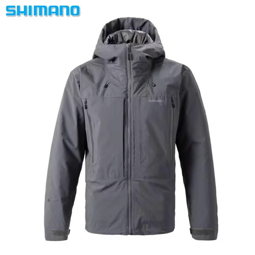SHIMANO25 New Shimano Jacket RB-032W/034Y Rocky Fishing Suit Windproof Winter Fishing Suit Men's Jacket 24 Models RB-032W Gray Jacket XL