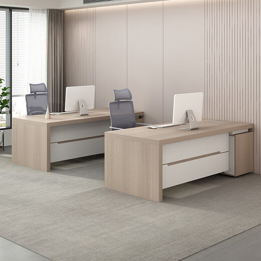 Boss desk and chair combination, president desk, manager desk, supervisor desk, office furniture, executive desk set, simple and modern 1.4*0.6 meter boss desk