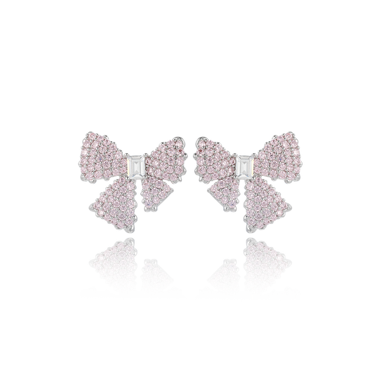 XUPING Xuping jewelry alloy fashionable micro-studded zirconium ins sweet high-end bow earrings X001053001 earrings