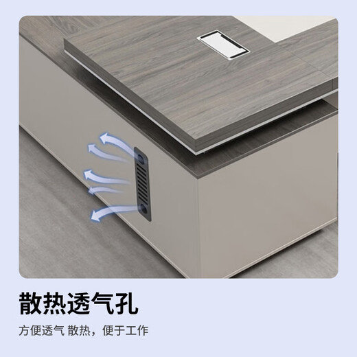 ZHONGWEI desk fashionable and simple boss desk president desk office furniture executive desk light luxury manager desk 2 meters including cabinet