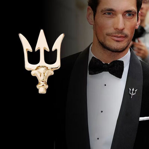 The six-pointed star at the end of the world, men's brooch-like suit corsage, coat collar pin, personalized simple suit, exquisite decoration, collection, priority delivery, cross star silver