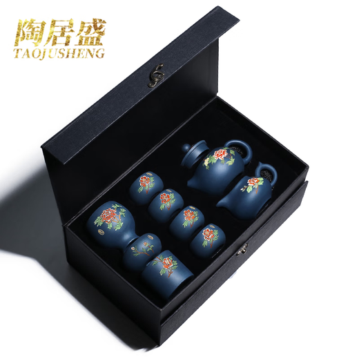 Tao Jusheng Yixing famous purple clay pot pure handmade green clay Kung Fu tea set Xi Shi teapot high-end set gift box gift green clay painted Xi Shi complete set