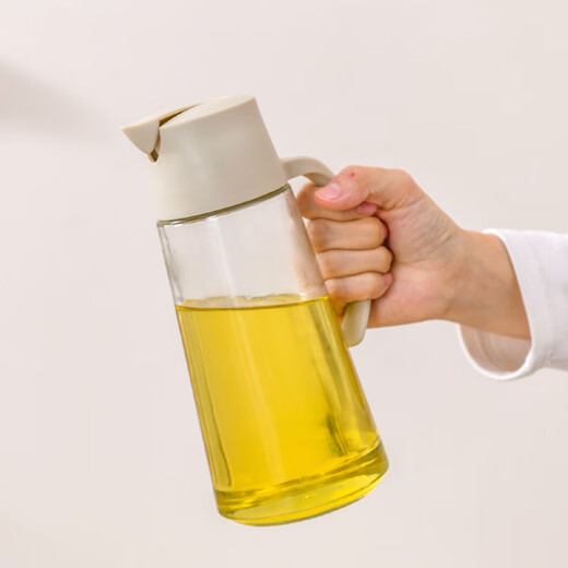 Xitianlong oil pot oil control glass spray pot automatic opening and closing leak-proof oil bottle oil brush with bottle silicone brush oil bottle automatic opening and closing oil pot 695ml large capacity