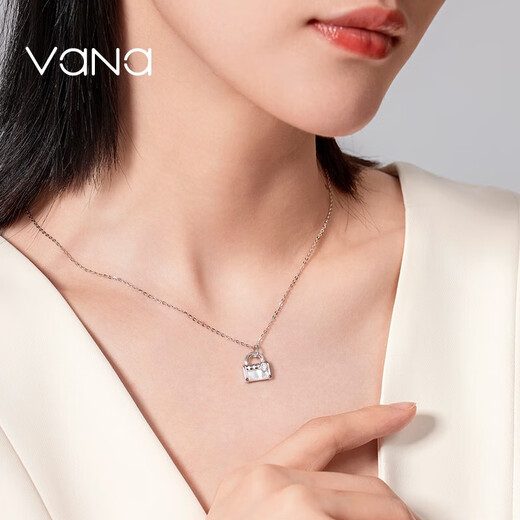 Vana lucky bag silver necklace female pendant clavicle chain graduates day gift for girlfriend and wife necklace rose gold