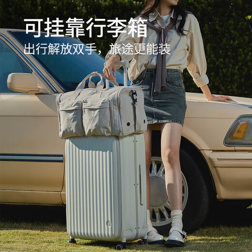 Aji foldable travel bag women's large-capacity messenger bag luggage bag men's fitness bag storage bag boarding lightweight handbag