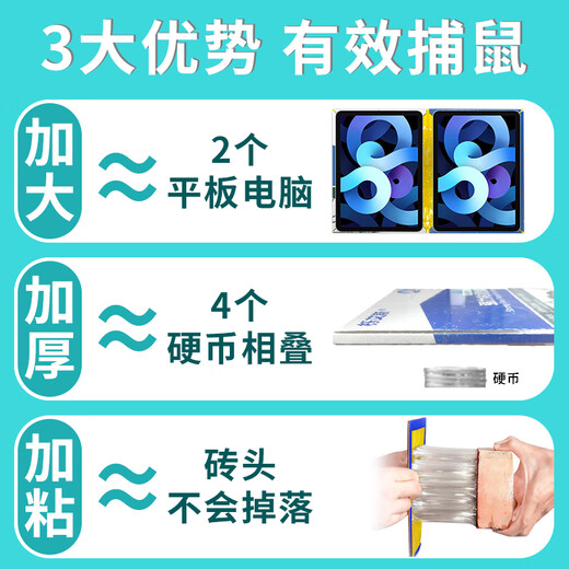 Oak Ace sticky mouse board mouse stickers strong sticky large mouse glue household sticky mouse trap large mouse non-catcher 5 pieces