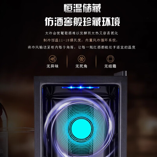 WINDELN Wendell wine cabinet constant temperature wine cabinet mini electronic home small tea cigar cabinet display cabinet storage ice bar wooden shelf - 8 bottles