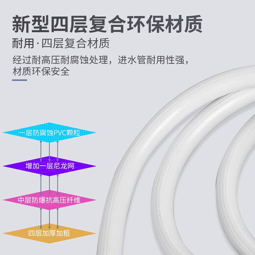 Beishi washing machine water inlet pipe drum pulsator fully automatic washing machine water pipe extension pipe fittings suitable for Haier Siemens Little Swan 1 meter