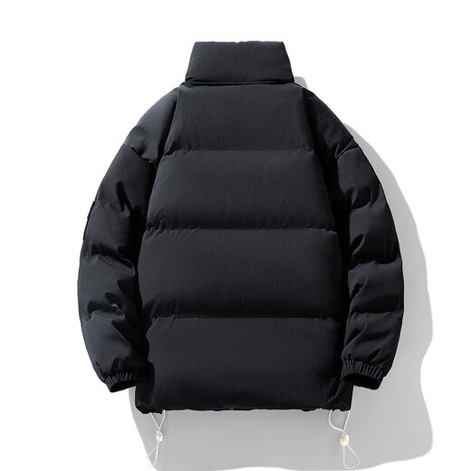 Warm Winter Duck Down Cotton Jacket Men's Extra Fat 200-300 Jin Jin Equals 0.5 Kilogram Large Size Trendy Fat Men Thickened Warm Boys' Winter Jacket Black 6XL 230-255 Jin Jin Equals 0.5 Kilogram
