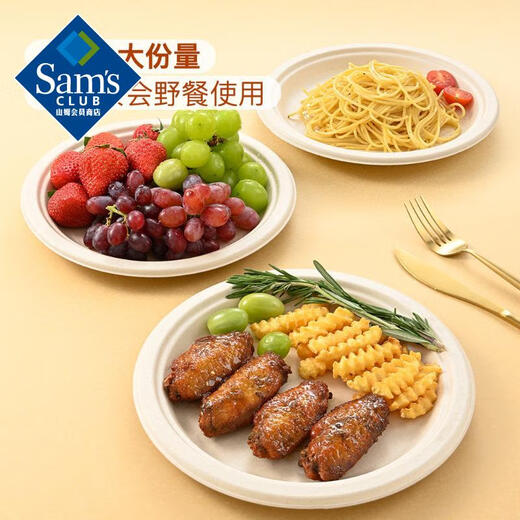 Member s Mark disposable natural paper plates 22.5cm*120 pieces/bag 120 pieces/set