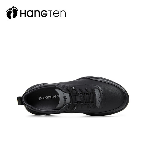 Joyous business casual men's shoes, comfortable autumn style men's dad shoes, lace-up casual sports leather shoes for men, Zijiang black 39