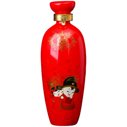 Jingdezhen Ceramic Wine Bottle 1Jin Jin equals 0.5kg Wedding Banquet Small Wine Jar Wedding Decoration Empty Wine Bottle Wine Jug Wine Set 1Jin Jin Equals 0.5kg Dragon and Phoenix Bottle