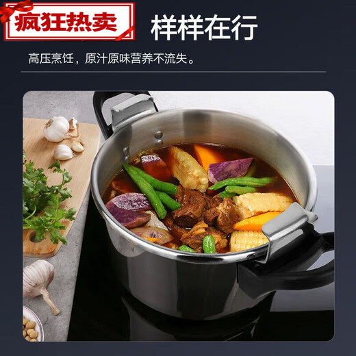 压力锅一键开合不锈钢电磁炉燃气通用 1英寸 10L cs22-  12210寸 10L