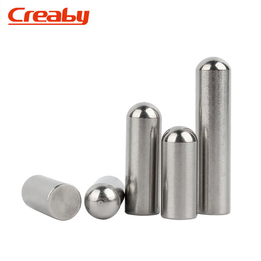 Creaby304 stainless steel pin solid cylindrical pin round head positioning pin shaft thimble optical shaft round rod M1x10 (50 pieces)