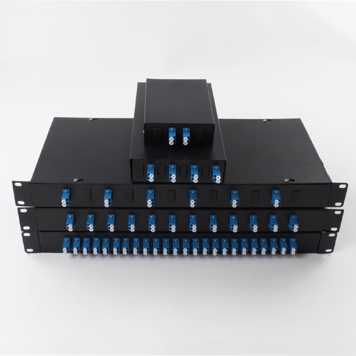 Front is fiber optic terminal box SC/FC/LC/ST full 8-port terminal box 4/12/24 core rack-type optical cable fusion box 6-port/12 core LC small square head [full compatible]