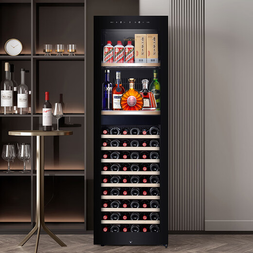 Vinocave wine cabinet constant temperature moisturizing wine cabinet home living room refrigerator ice bar refrigeration commercial office air-cooled frost-free multi-functional display cabinet dual temperature dual control ultra-thin dual temperature model-CWC-450B 420L