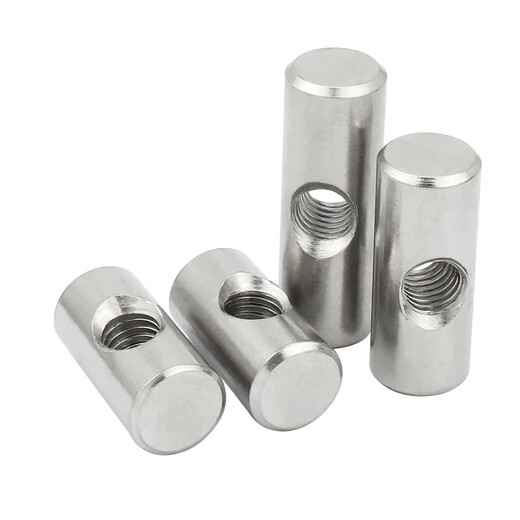 Jinchao 304 stainless steel cylindrical pin with transverse hole and embedded connection word hammer nut heterosexual hammer nut screw M4M5M6 M6*28* 10 (2 pieces)