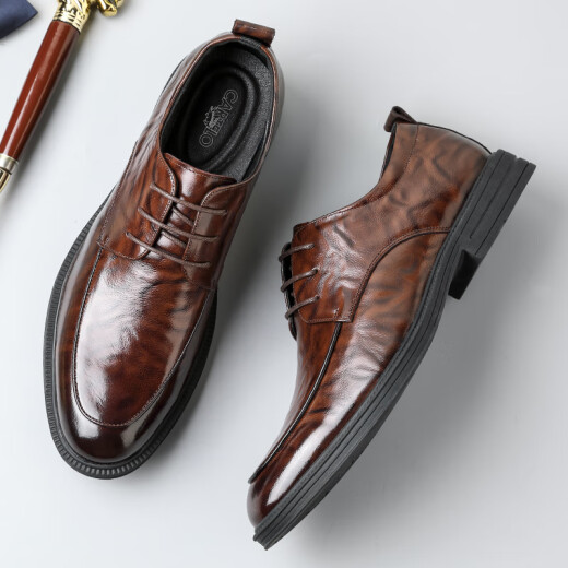 Cartelo British Hand-Hand Head Saper Cow Whide Hombres Hombres Negocios de cuero para hombres Color de cuero para hombres Color 9735 Brown 40