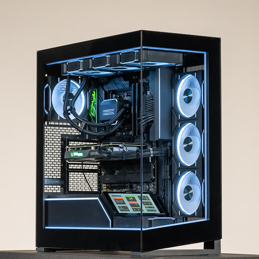 PHANTEKS Storm Chaser NV5 Black Pillar-less Glass ATX Gaming Desktop Computer Case (Supports Back Plug/360 Water Cooling/8 Fan Positions/270 Sea View Room/5090)