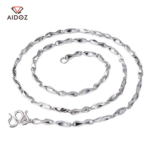 Aido Diamond PT950 Platinum Ingot Chain Fashion Boutique Platinum Necklace Men's Solid Clavicle Chain Approximately 9.9g Long 50cm Thick About 1.5mm According to real hair, more will be removed and less added.