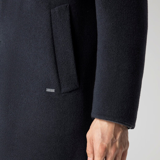 VICUTU men's coat business casual mid-length autumn coat dark blue 180/100B