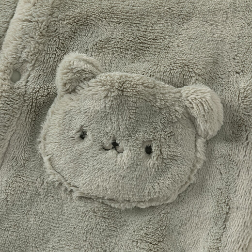 DAVE&BELLA baby girl milk velvet jumpsuit newborn romper children's pajamas winter new baby boy's bag pea green ready stock 90cm (recommended height 80-90cm)