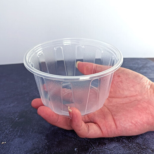 Household disposable bowl transparent plastic soup bowl family pack 20 pieces 500ml thickened supermarket quality barbecue tableware thickened bowl 5 pack total 100 pieces without lid