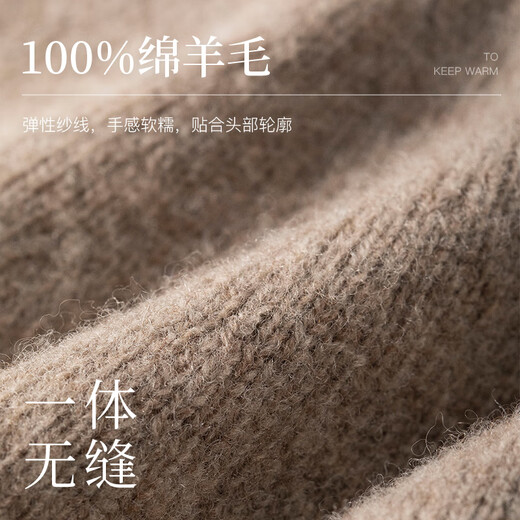 Siggi pure wool woolen hat women's winter thickened warm ear protection confinement hat Northeastern knitted wool double-layer hat women's autumn and winter