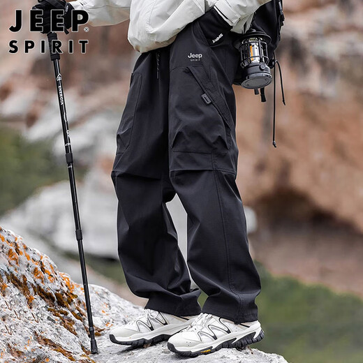 JEEP SPIRIT吉普冲锋裤男士裤子男款春夏季工装裤休闲裤直筒运动长裤