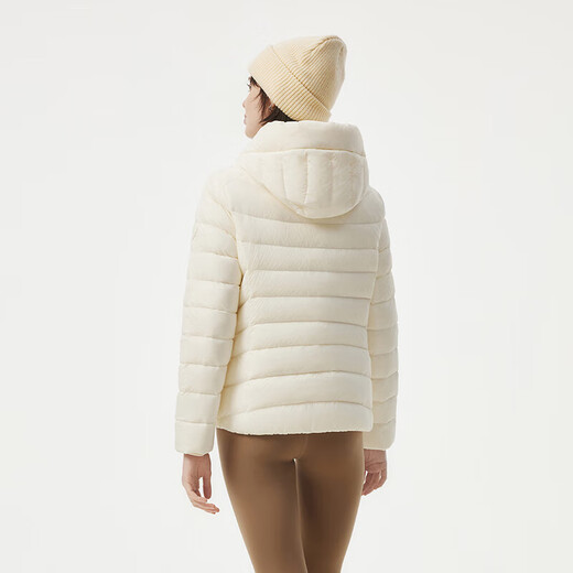 Tambor 2025 Autumn New Thin Down Jacket Women's Hooded Comfortable Short Slim Lightweight Winter Jacket 310218D Light Cloud White XS