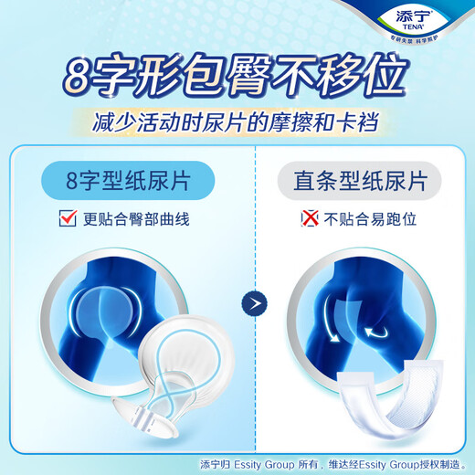 TENA full-effect leak-proof diapers M-L 80 pieces (size 59*22cm) for pregnant women and the elderly (with 1 pair of mesh pants)