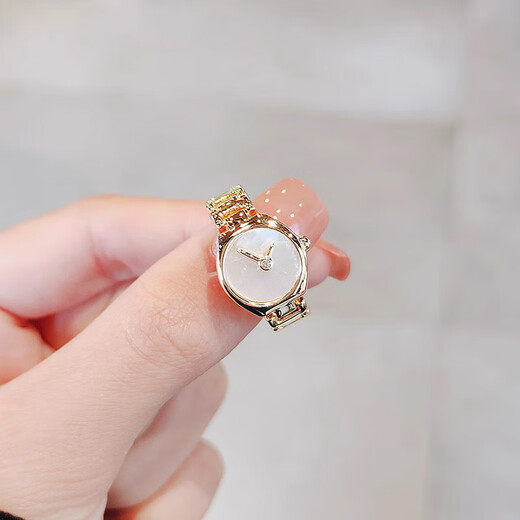 QUAMER Niche Design Watch Ring Personality Fashion Creative Index Finger Ring Single Open Ring LY3586 Ring-Watch Opening Adjustable