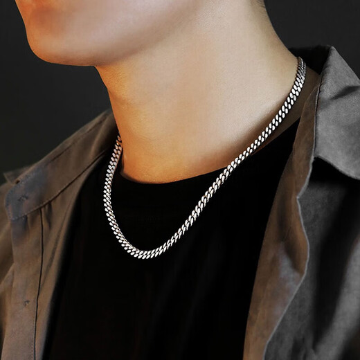 MZMZ brand necklace men's fashionable temperament Cuban decoration versatile chain accessories Double Eleven birthday gift for friends, light luxury width 6mm / chain length default 55cm (gift box) hot product