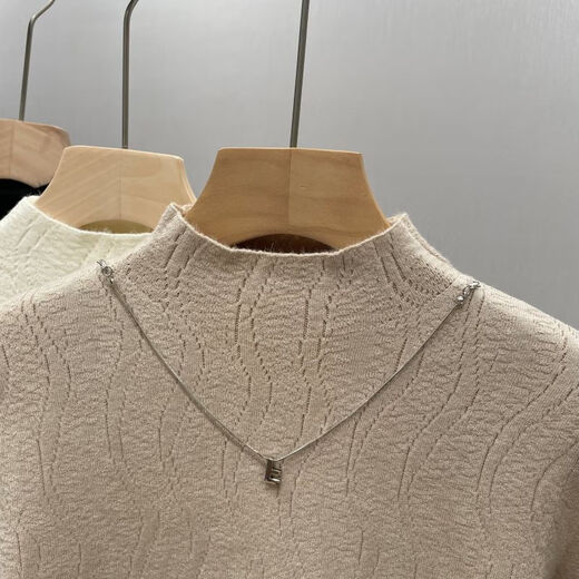 Yu Zhaolin half turtleneck all-in-one velvet bottoming shirt for women in autumn and winter, stylish and warm inner layer with velvet thickened sweater and sweater top