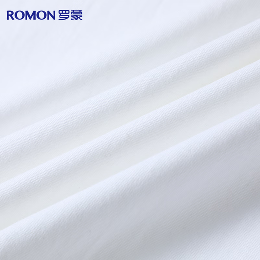 Romon 100% cotton 2-pack pure cotton short-sleeved T-shirt men's summer round neck casual solid color bottoming shirt men's clothing