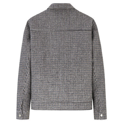 Dances with Wolves Wool Jacket Men's Winter Fashion Houndstooth Jacket Men's Down Jacket 003 Medium Gray 185