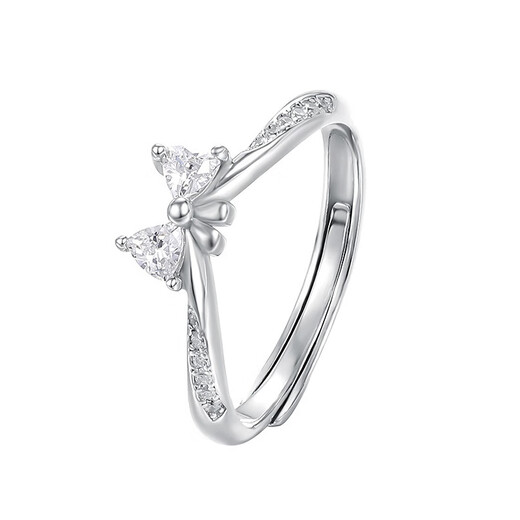 Su Shiliu bow ring for women 925 silver sweet ring adjustable index finger ring proposal girlfriend birthday gift for wife fugitive princess bow ring