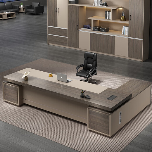 Asana boss desk office chair combination simple modern president desk executive desk supervisor manager desk light luxury furniture 1.6 meters without side cabinets