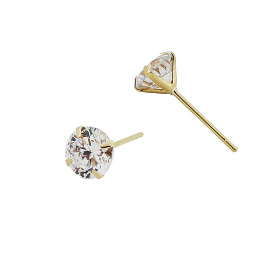 Xuecong Blueberry Korean 10k14k gold earrings star model flash diamond single zircon small ear bone nail k gold earrings earrings 6mm silicone earrings one price