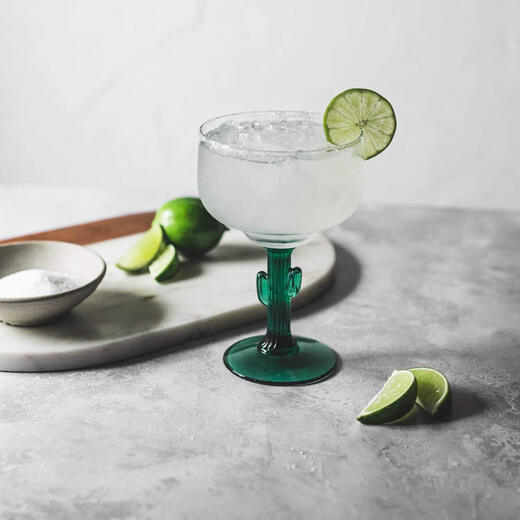 Libbey cactus-shaped margarita cocktail glass 473ml glass stemware lead-free and durable 4-piece set