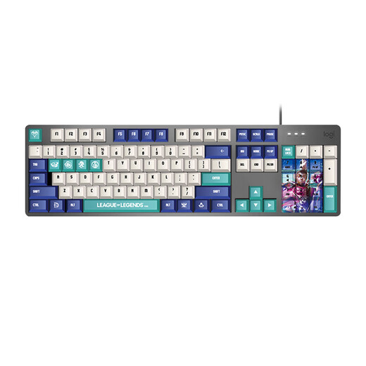 Logitech K845 Game de clavier mécanique E-sports E-Sports Wired Keyboard Office Office Clavier Keycap personnalisé Custom Keycap Offrez des cadeaux pour garçons Girlfriend K845 League of Legends Ike Limited Edition Red Axe
