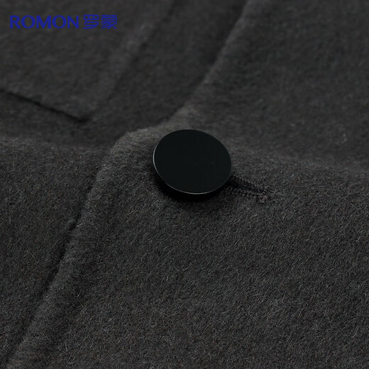 罗蒙【绵羊毛】双面呢羊毛呢子大衣夹克男士秋冬季中青年商务休闲外套